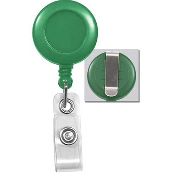 Badge Reel with Clear Vinyl Strap & Belt Clip - IDenticard Canada