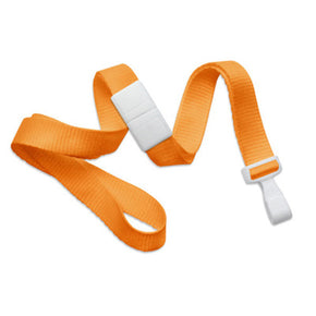 Orange 5/8" (16 mm) Breakaway Lanyard with Wide Twist-Free Plastic Hook