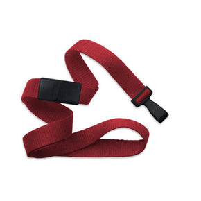 Red 5/8" (16 mm) Breakaway Lanyard with Wide Twist-Free Plastic Hook