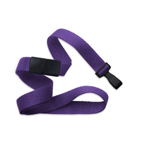 Purple 5/8" (16 mm) Breakaway Lanyard with Wide Twist-Free Plastic Hook