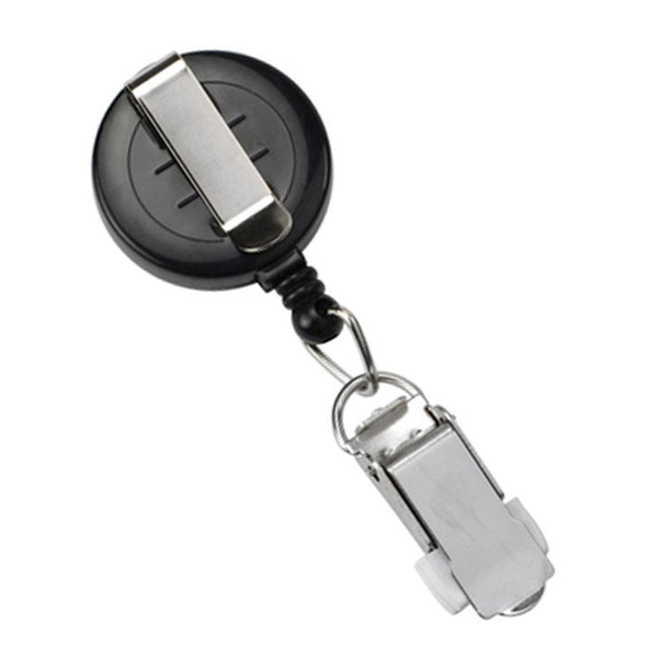 Dome One Love Pride Black Carabiner Badge Reel with Strap and Side