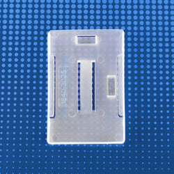 Rigid Plastic Vertical-Horizontal Multi-card Badge Holder, frosty clear, 2-1/8