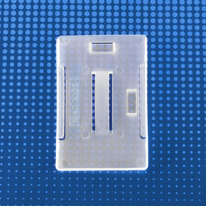 Rigid Plastic Vertical-Horizontal Multi-card Badge Holder, frosty clear, 2-1/8" x 3-3/8"