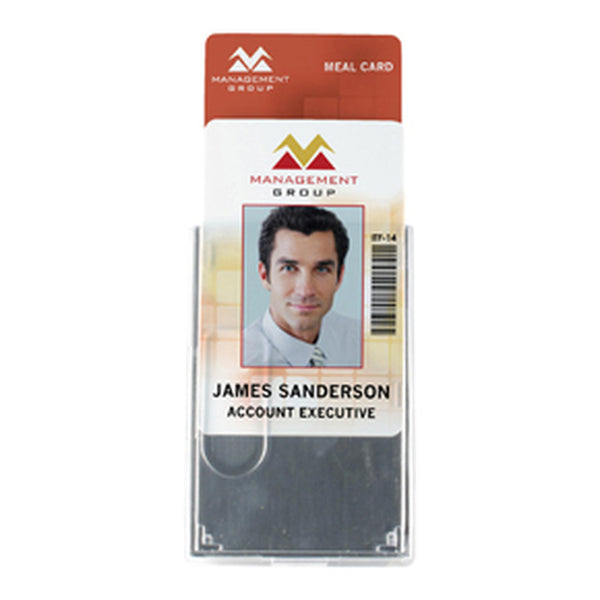 Multi-direction Two-Card Badge Holder (2.13 x 3.38, Black) - IDenticard  Canada