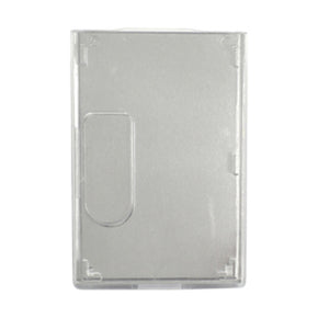 Rigid Plastic Vertical Two-card Shielded Badge Holder with thumb slots, 3-3/8" x 2-1/8"
