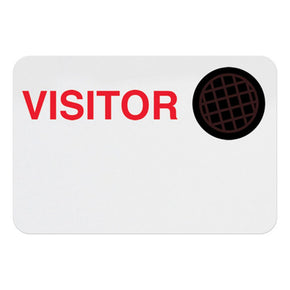 TIMEspot Expiring Visitor Badge BACK - Pre-Printed "VISITOR" (Box of 1000)