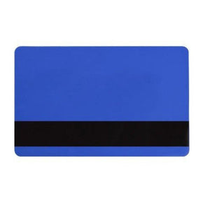 Blue PVC ID Card with 1-2" HICO Magnetic Stripe (CR80-Credit Card Size, 2.13" x 3.38")