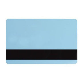 Light Blue PVC ID Card with 1-2" HICO Magnetic Stripe (CR80-Credit Card Size, 2.13" x 3.38")