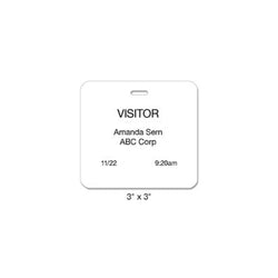 Non-Expiring Visitor Badge - Slotted, Thermal Printable 3