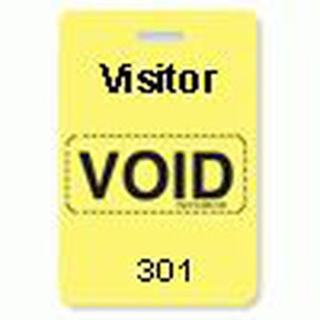 Reusable VOIDbadge Yellow 301-400 "VISITOR"