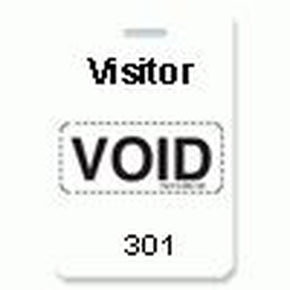 Reusable VOIDbadge White 301-400 "VISITOR"