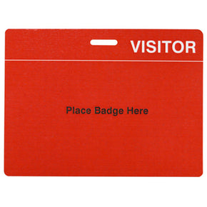 Reusable red card back with printed "VISITOR", (Box of 200)