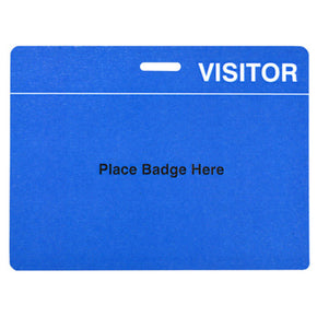 Reusable blue card back with printed "VISITOR", (Box of 200)