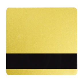 Gold PVC ID Card with 1-2" HICO Magnetic Stripe (CR80-Credit Card Size, 2.13" x 3.38")