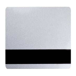 Metallic Silver PVC ID Card with 1-2" HICO Magnetic Stripe (CR80-Credit Card Size, 2.13" x 3.38")