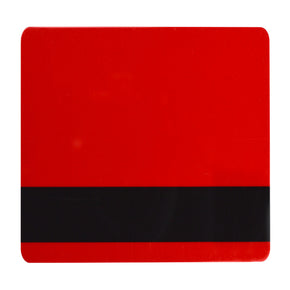 Red PVC ID Card with 1-2" HICO Magnetic Stripe (CR80-Credit Card Size, 2.13" x 3.38")
