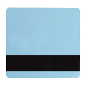 Light Blue PVC ID Card with 1-2" HICO Magnetic Stripe (CR80-Credit Card Size, 2.13" x 3.38")