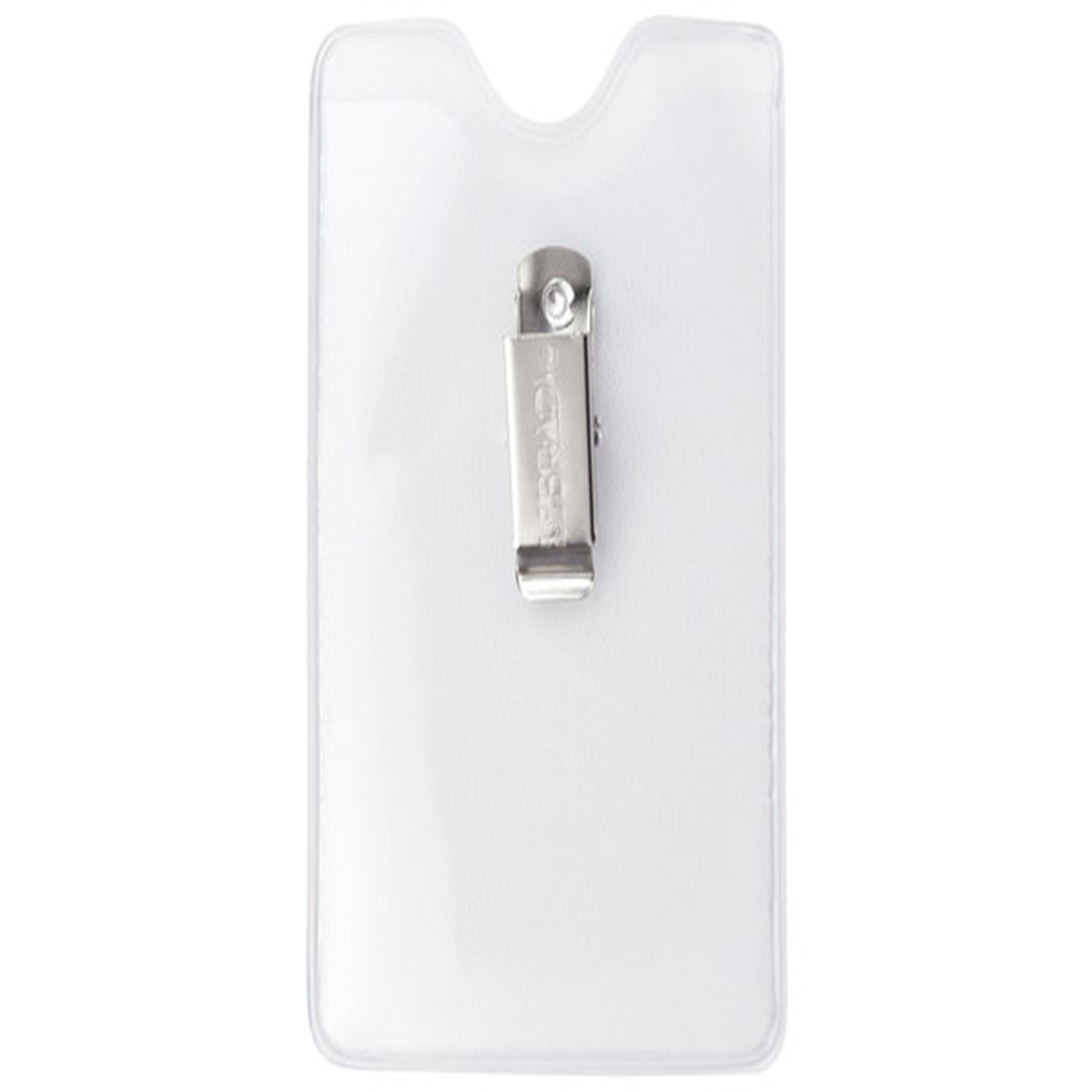 Vertical Brady Clothing-Friendly™ Clip Data-Credit Card Size Badge Holder