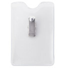 Vertical Brady Clothing-Friendly™ Clip Data-Credit Card Size Badge Holder