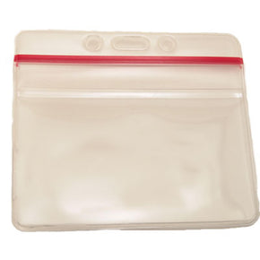 Clear Vinyl Horizontal Badge Holder with Resealable Top, 3.63" x 2.75"