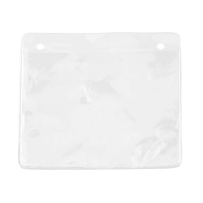 Clear Vinyl Horizontal Holder with Two Attachment Holes, 3.88" x 3"
