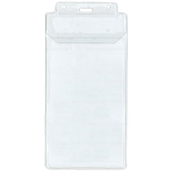 Clear Vinyl Vertical Holder with Tuck-In Flap, 3.75