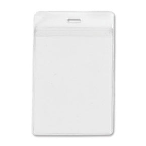 Clear Vinyl Vertical Holder with Front and Back Pockets, 3" x 4.25"