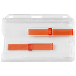 Frosted Rigid Plastic Horizontal 2-Card Dispenser with Extractor Slides, 2.46
