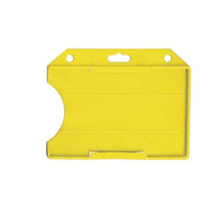 Yellow Rigid Plastic Horizontal Open-Face Card Holder, 3.38
