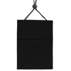 Black 3-Pocket Credential Wallet with Pen Compartments, 3.19