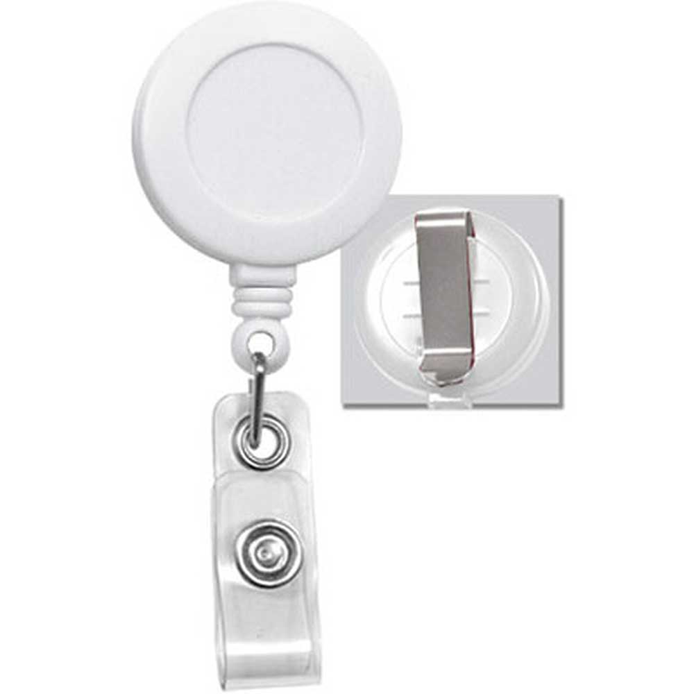 Clear Badge Reel With Belt Clip and Retractable Cord (2120-3600