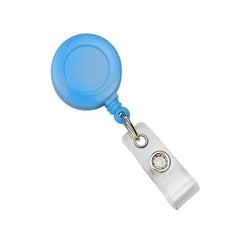 Neon Badge Reels with Clear Vinyl Strap