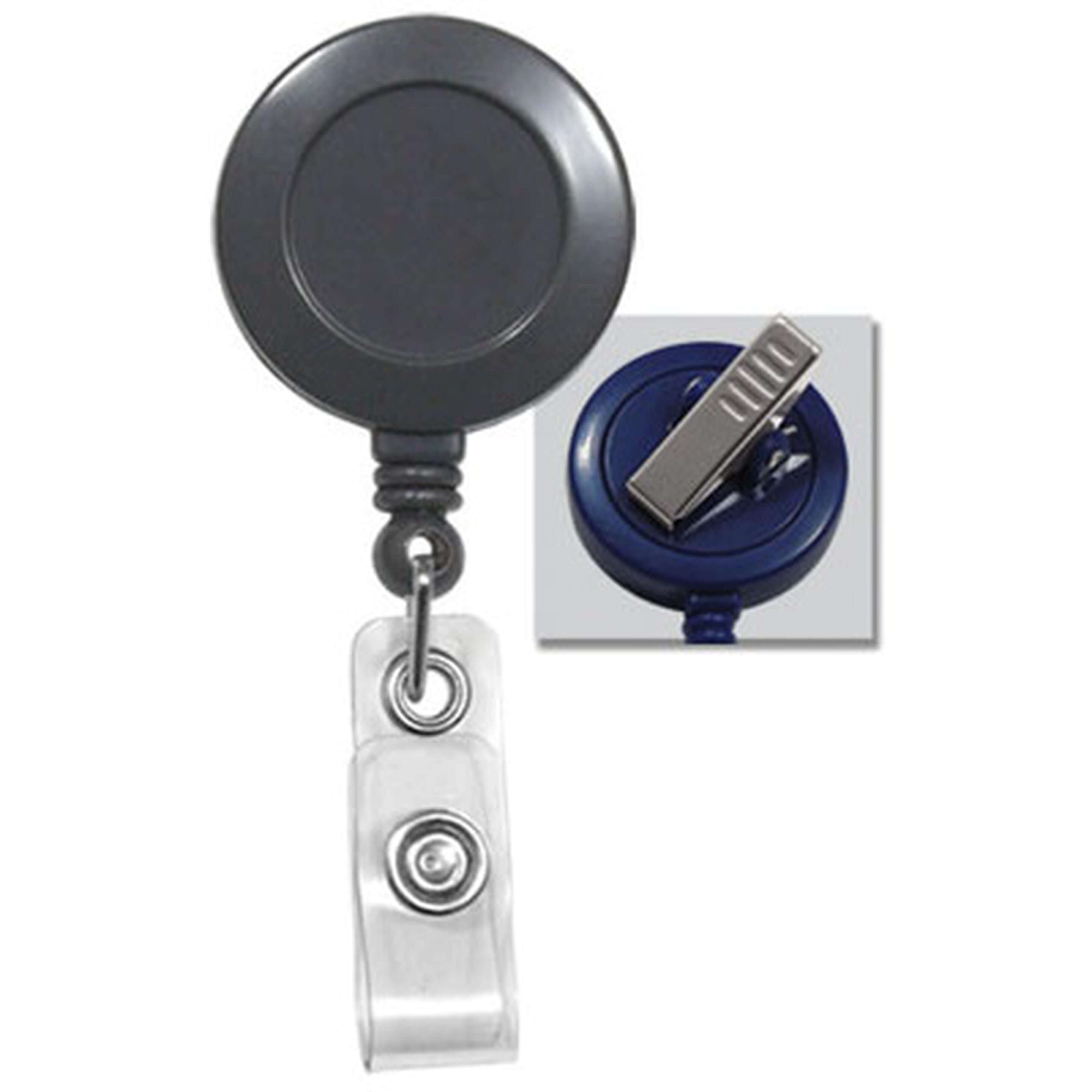 Translucent Retractable Badge Reel with Clear Vinyl Strap & Swivel Spring  Clip