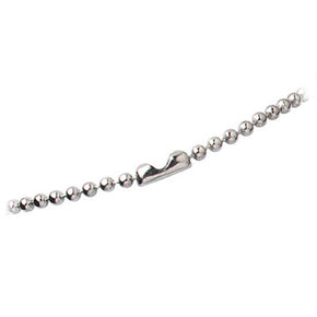 Nickel-Plated Steel Beaded Neck Chain (24" length)