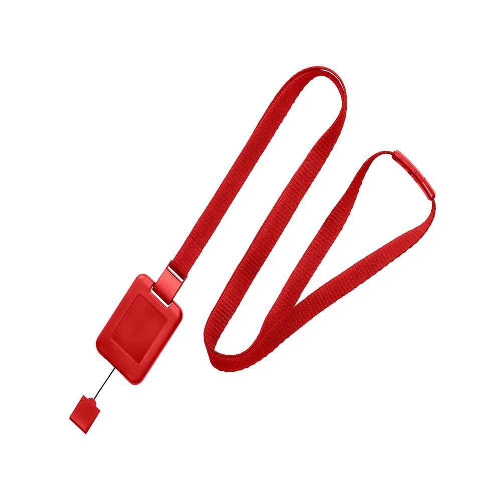 Red SlimReel™ System Lanyard/Badge Reel Combination (3/8) - IDenticard  Canada