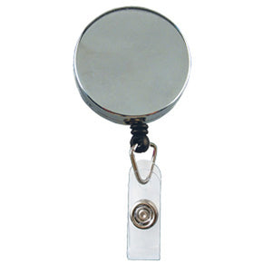 Metal Case Badge Reel with Nylon Cord Chrome