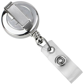ID Avenue Canis Dog Paw Retractable ID Badge Reel, Silver