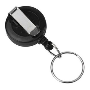 OBOSOE 80 Pieces Retractable Badge Reel Clips ID Card Holder Reel with Metal  Belt Clip for Hanging Cards Key Chains, Name Badge Reels Holders for Nurses  Teachers Students Office Workers (Black) 