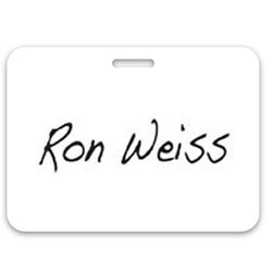 Blank Non-Expiring Visitor Badge - Slotted, Hand-Writable (Box of 1000)