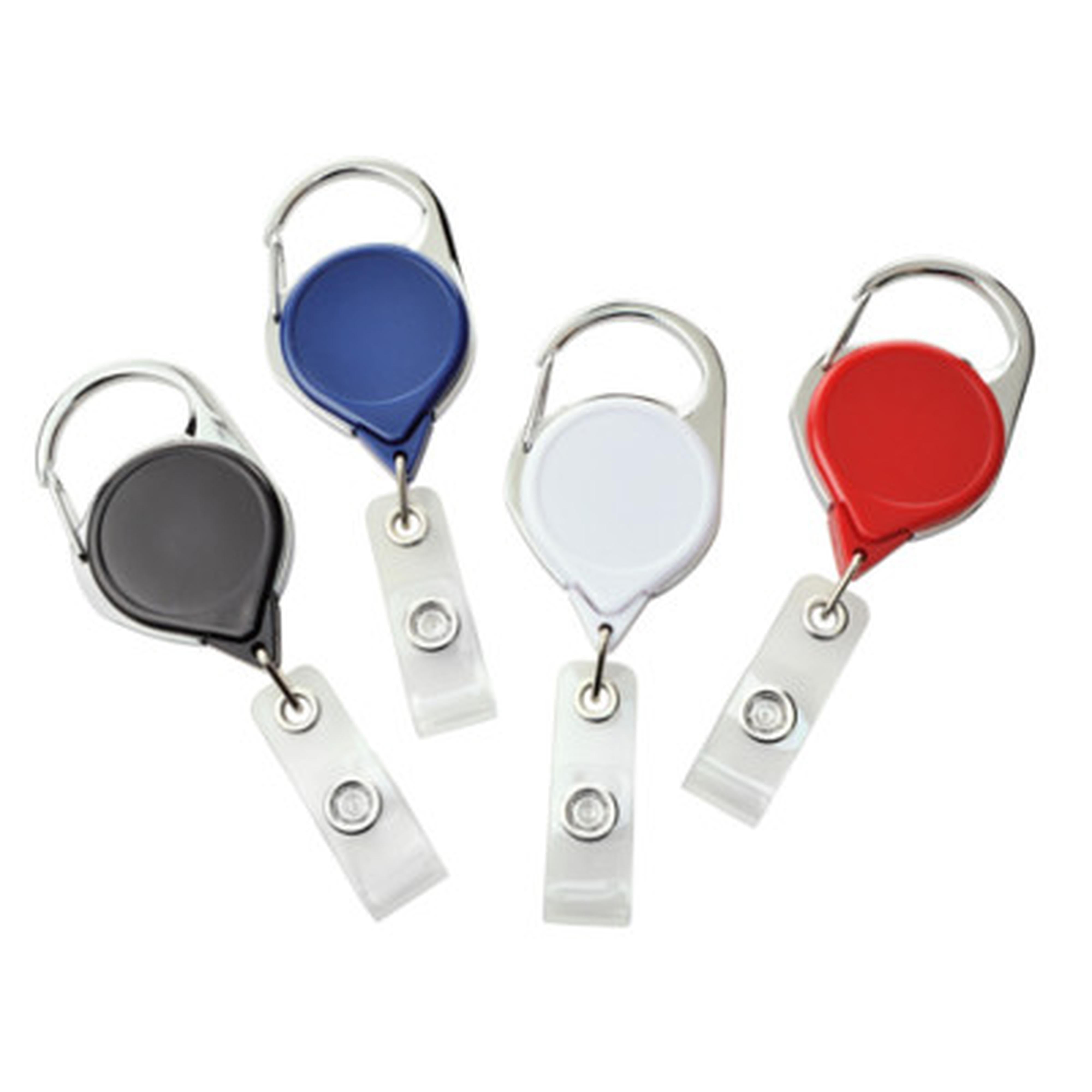 Carabiner Badge Reel with Strap and Clip - IDenticard Canada