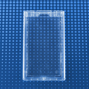 Rigid Plastic Vertical Locking Card Case, 2.13" x 3.38"