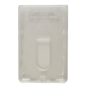 Rigid Plastic Vertical Top Loading Badge Holder with thumb slot and UV protection, 2.13" x 3.38"