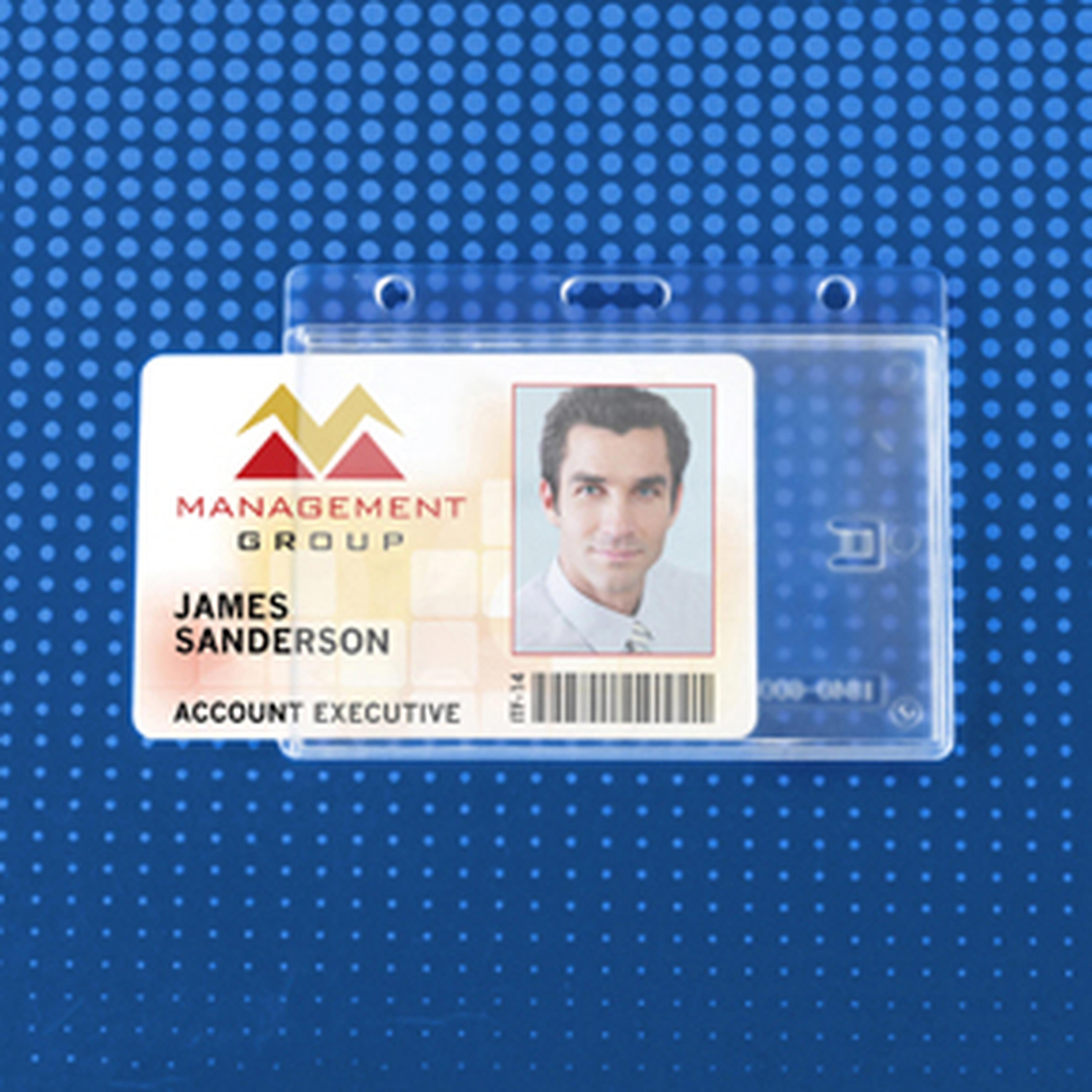 Loading Badge Horizontal Badge Holder with Thumb Slot (2.13