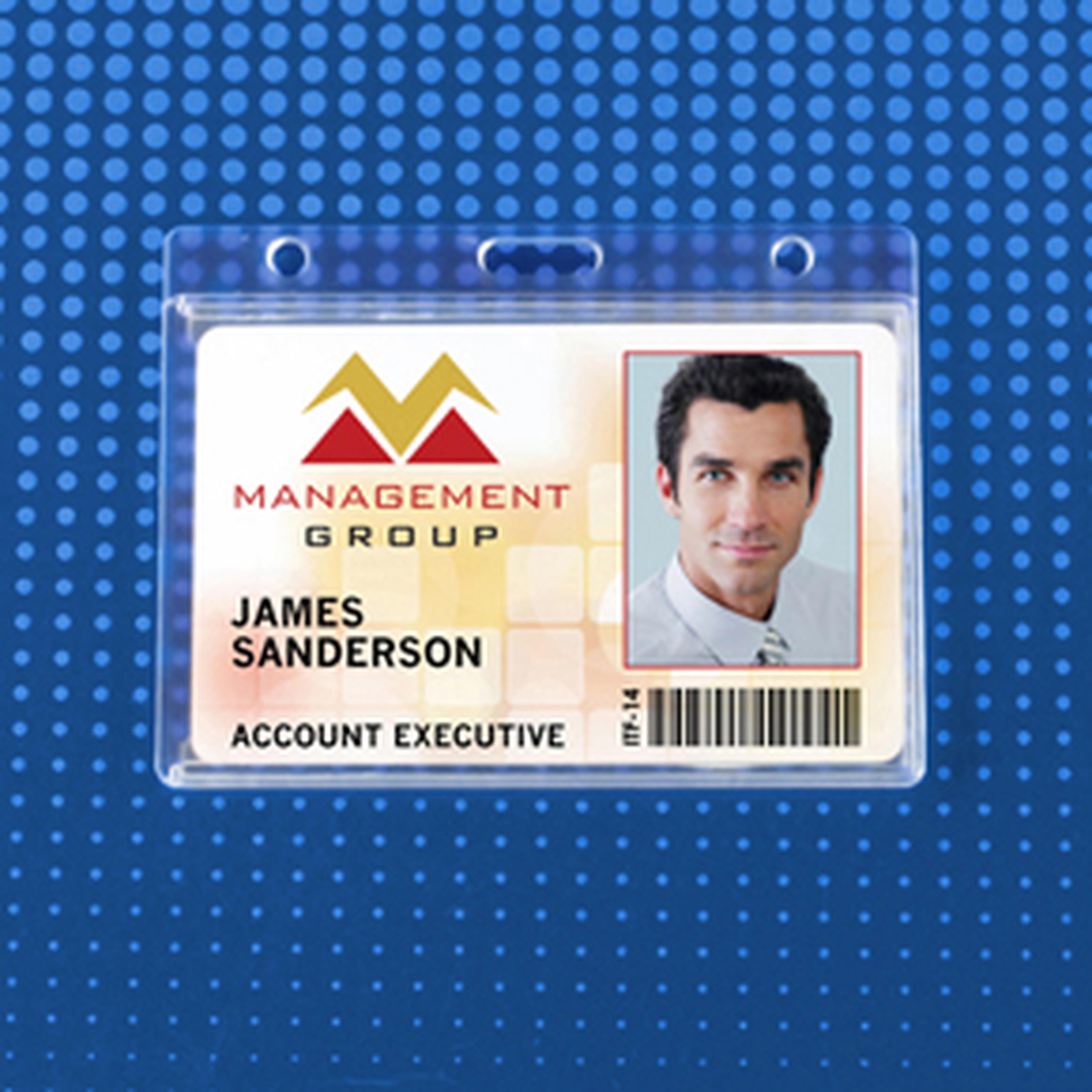Loading Badge Horizontal Badge Holder with Thumb Slot (2.13
