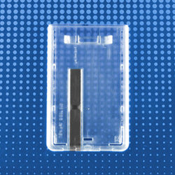 Rigid Plastic Vertical Smart Card Holder with slide ejector, 2-1/8