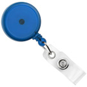 Round Translucent Max Label Badge Reel with Strap and Swivel Clip
