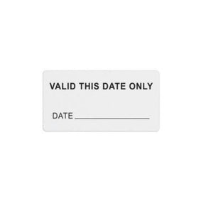 TIMEtoken Expiring Visitor Badge FRONT - Pre-Printed "VALID DATE" (Box of 1000)
