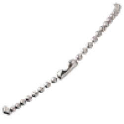 Nickel-Plated Steel Beaded Neck Chain, Length 36