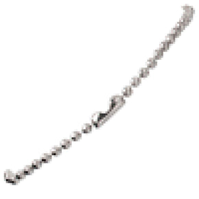 Nickel-Plated Steel Beaded Neck Chain, Length 36"