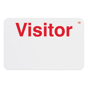 TEMPbadge® Expiring Adhesive Visitor Badges - Pre-Printed Title, Hand-Writable (Box of 500)